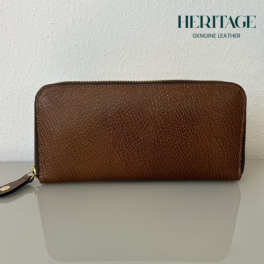 Billetera con Cierre para Dama en Cuero London Cognac Heritage