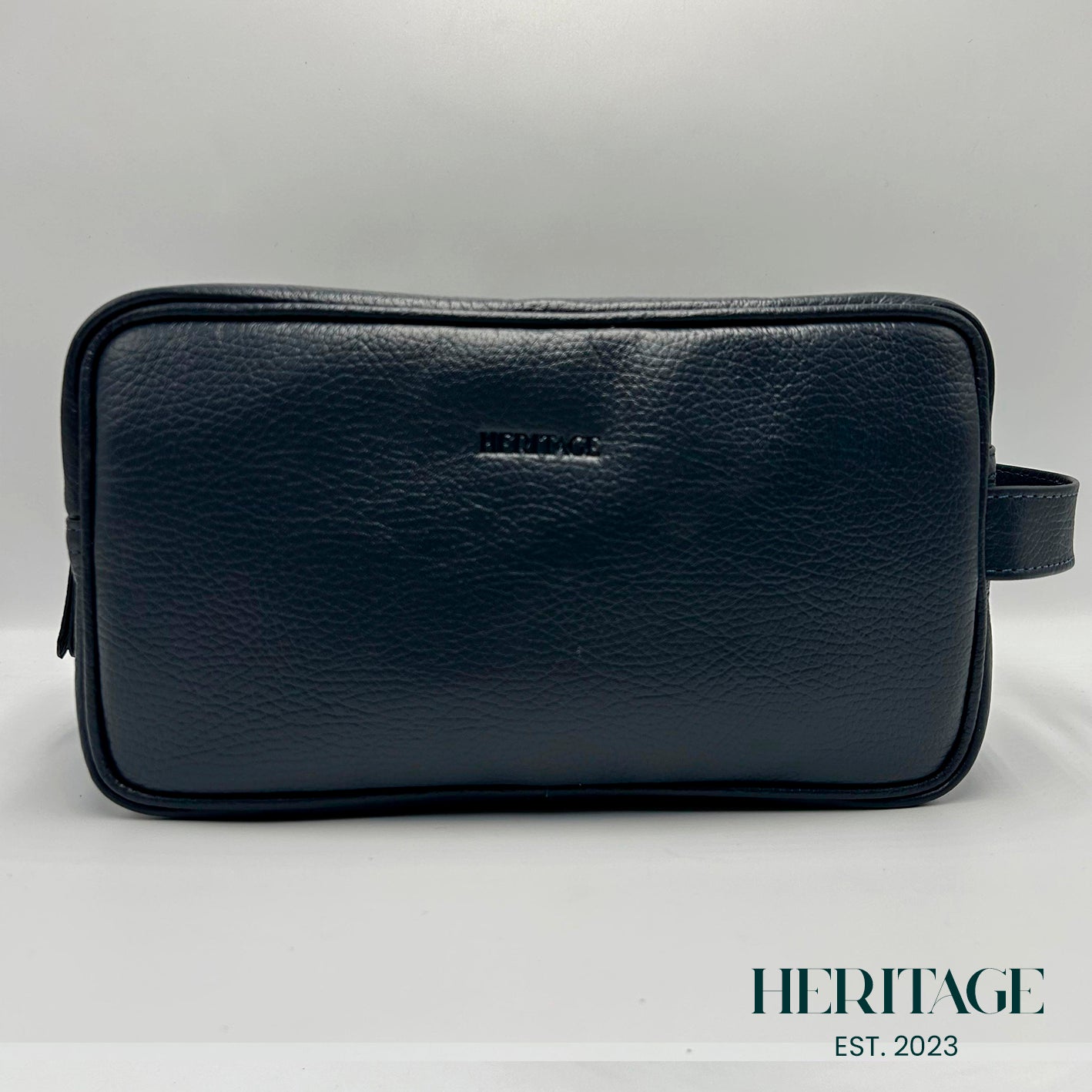 Neceser Monaco Cuero Granulado Negro Heritage