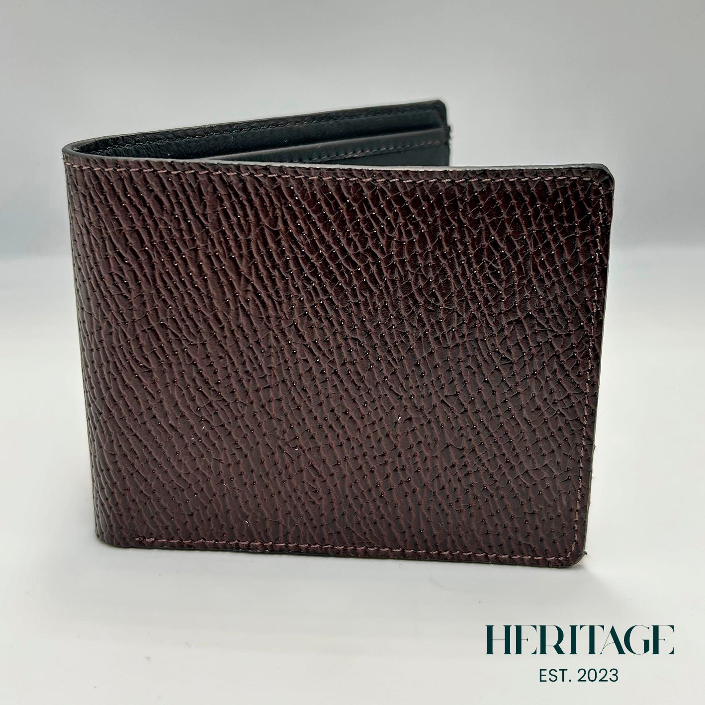 Billetera Bifold Cuero London Negro Heritage