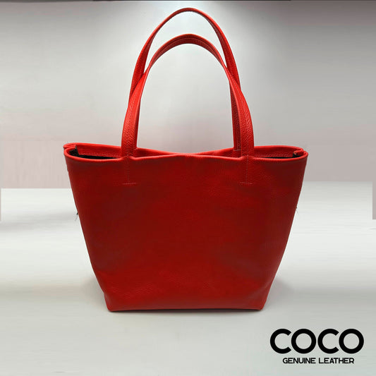 Tote Bag Paris Cuero Granulado Rojo COCO