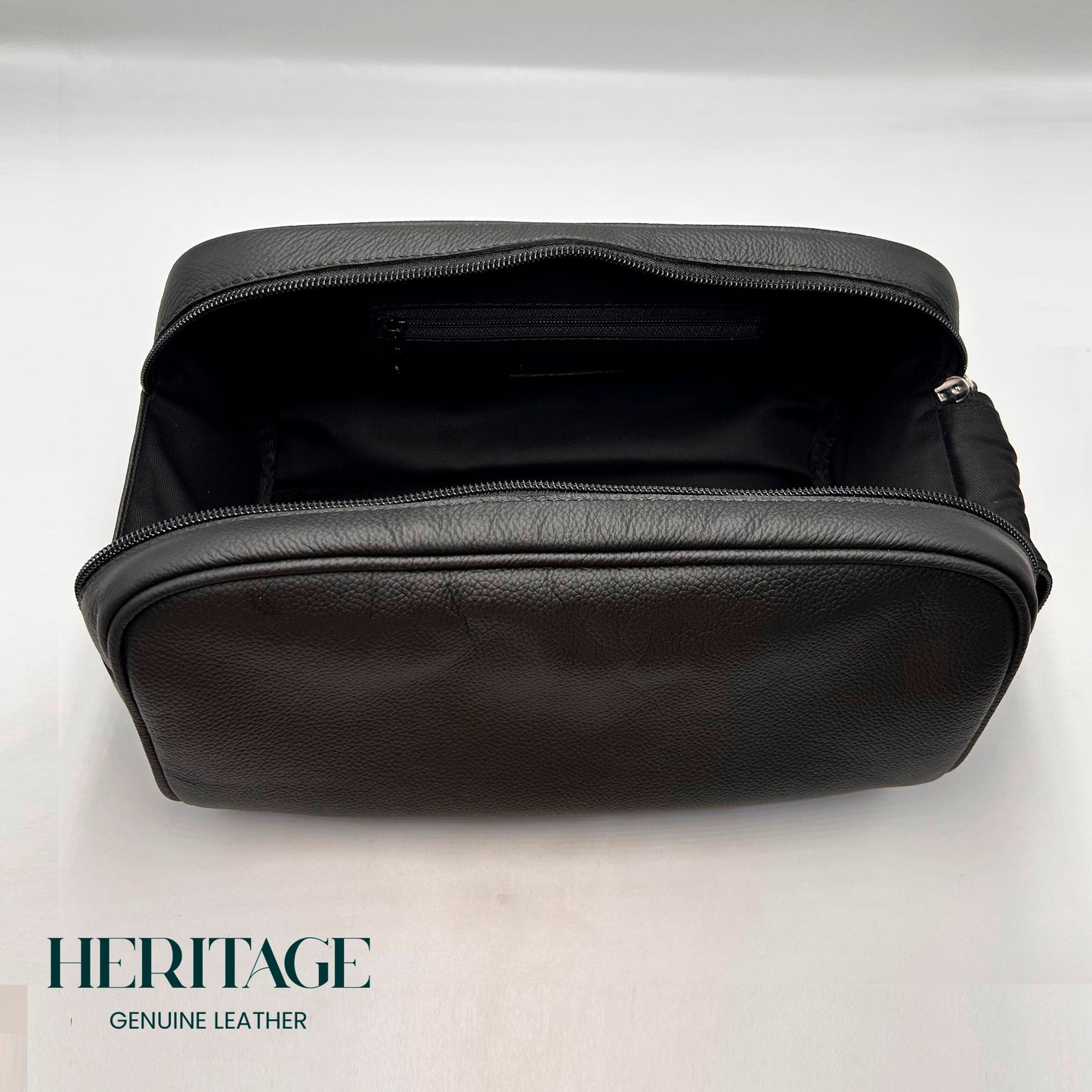 Neceser Dopp Kit Cuero Granulado Negro Heritage