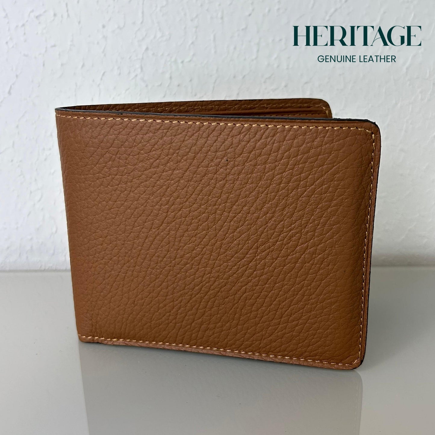 Billetera Bifold Madrid Cuero Granulado Whiskey Heritage