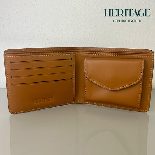 Billetera con Monedero Madrid Cuero Liso Whiskey Heritage