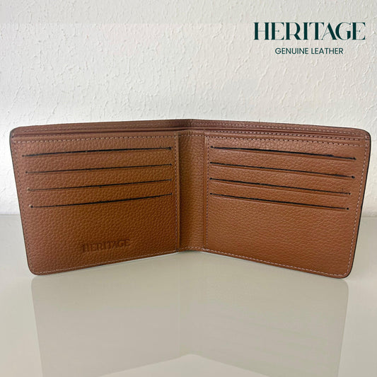 Billetera Bifold Madrid Cuero Granulado Cognac Heritage