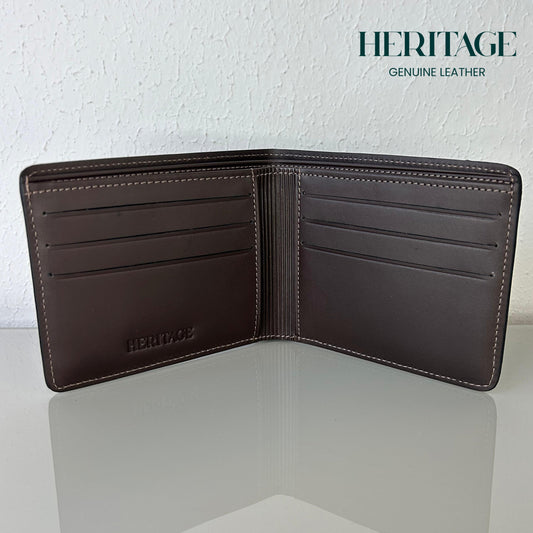 Billetera Bifold Madrid Cuero Liso Cafe Heritage