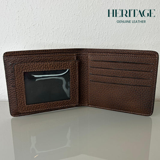 Billetera Bifold Madrid C/V Cuero Granulado Cafe Heritage