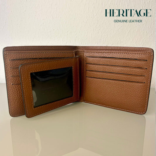 Billetera Bifold Madrid C/V Cuero Granulado Cognac Heritage