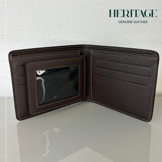 Billetera Bifold Madrid C/V Cuero Liso Cafe Heritage