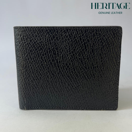 Billetera Bifold Cuero London Negro Heritage