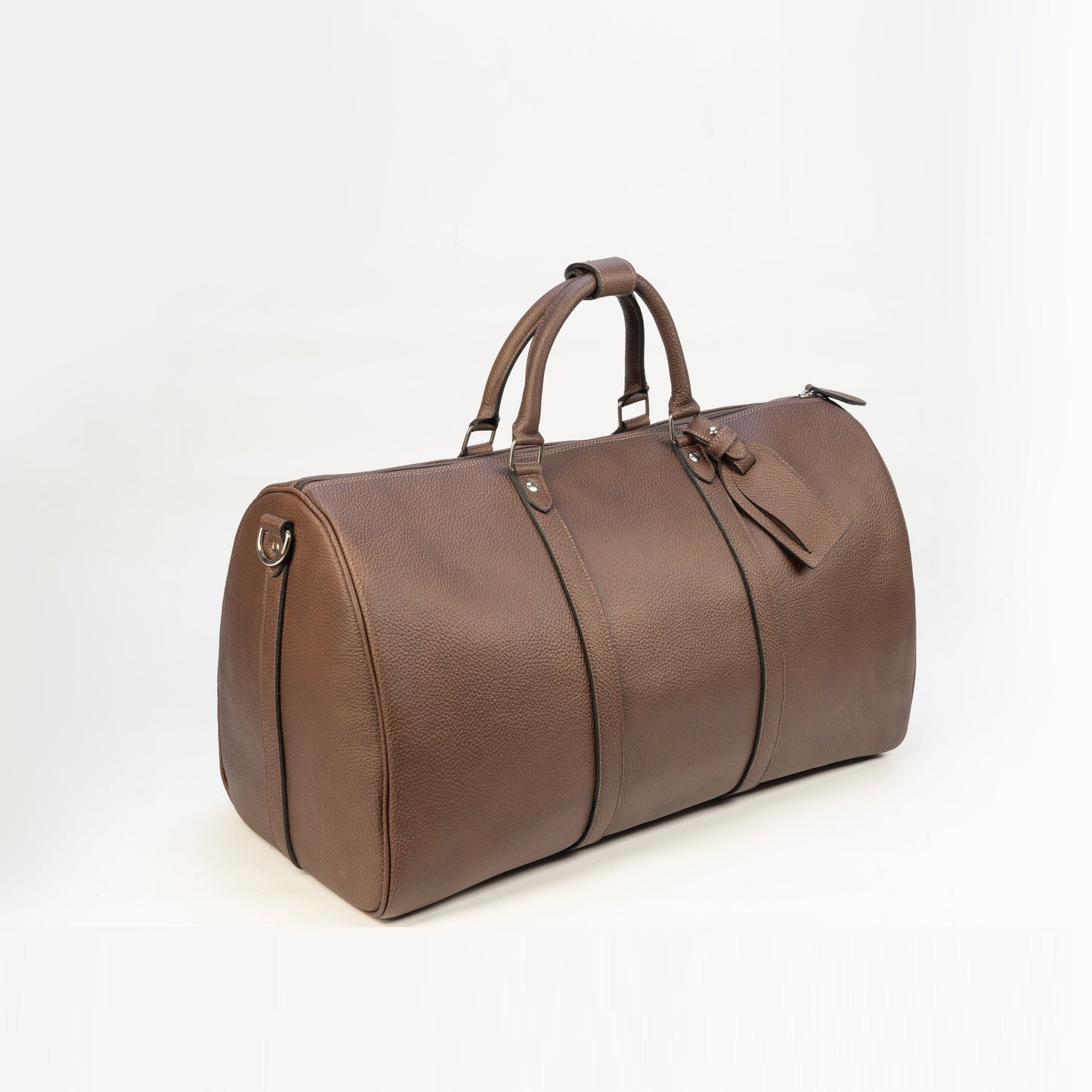 Weekender Bag en Cuero Granulado Café Heritage