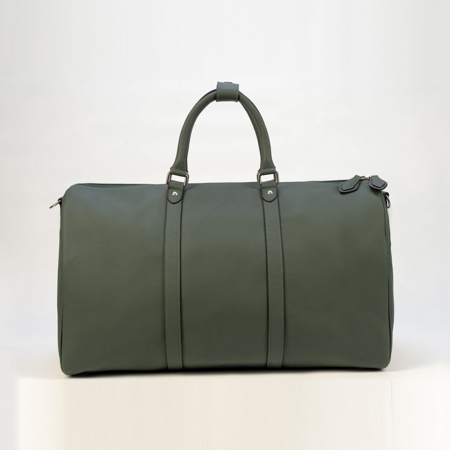 Weekender Bag en Cuero Granulado Verde Heritage