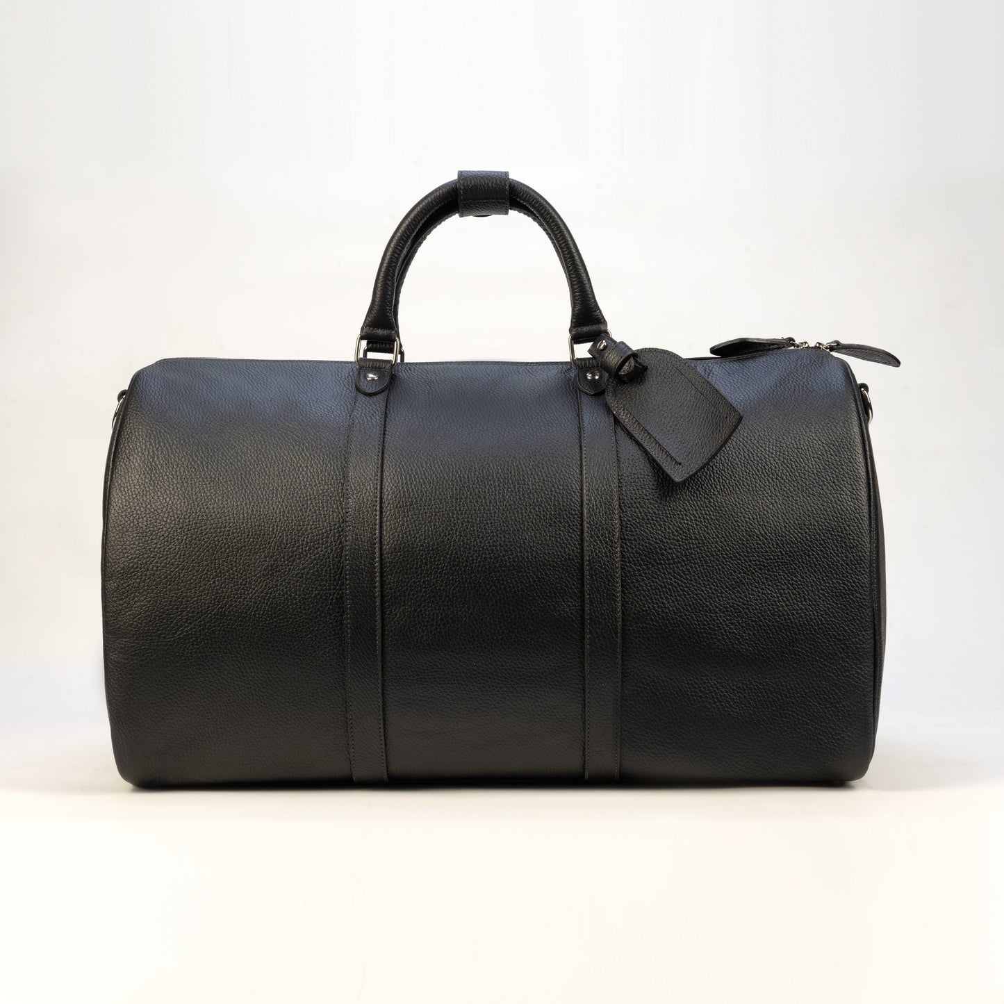 Weekender Bag en Cuero Granulado Negro Heritage