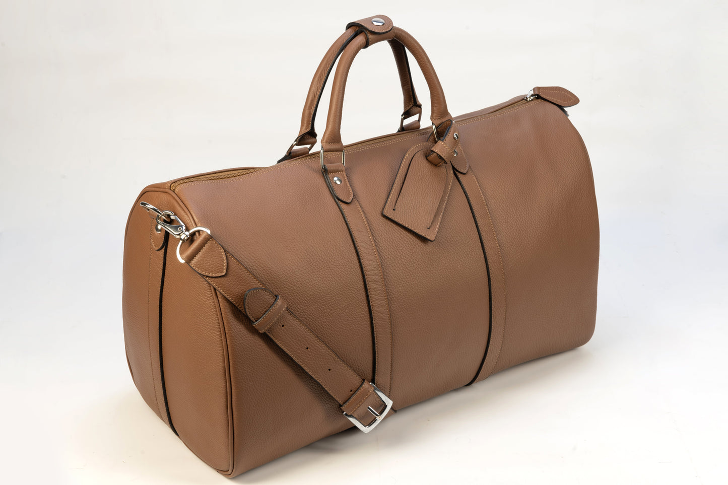 Weekender Bag en Cuero Granulado Whiskey Heritage