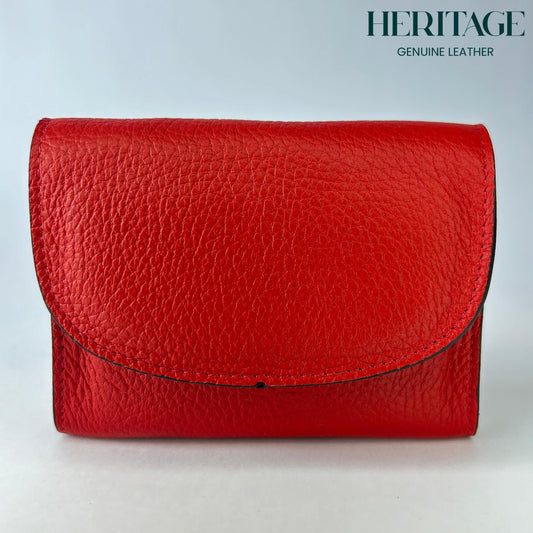 Monedero Paris en Cuero Granulado Rojo Heritage