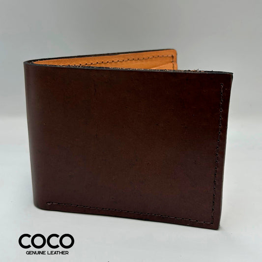 Billetera Bifold Cuero Liso Mocca COCO