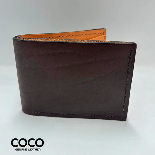 Billetera Bifold Cuero Graso Café COCO