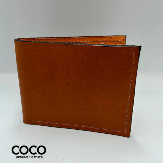 Billetera Bifold Cuero Graso Miel COCO