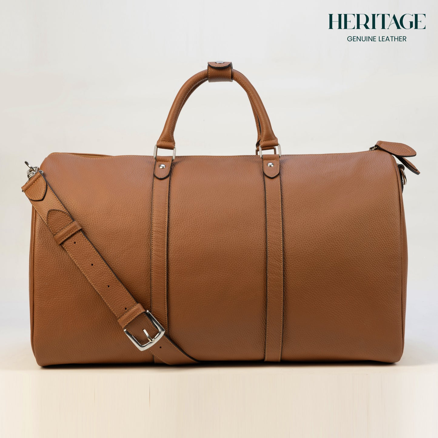 Weekender Bag en Cuero Granulado Whiskey Heritage