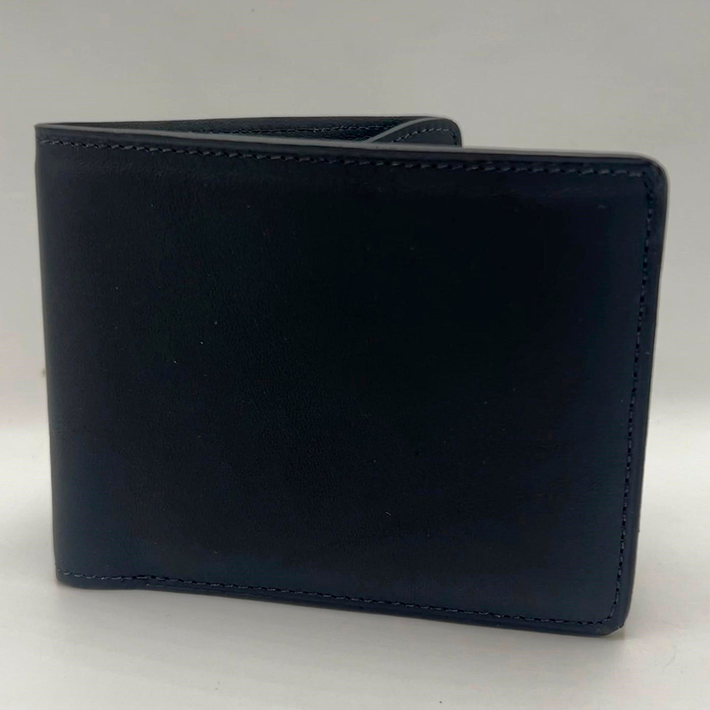 Billetera Bifold Cuero Liso Negro 2025 DROP Heritage