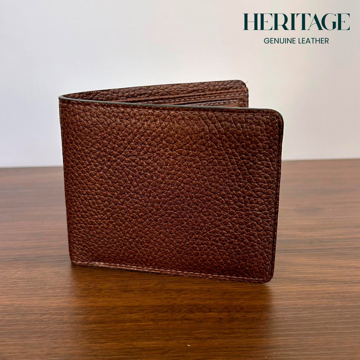 Billetera con Monedero Madrid Cuero Granulado Cafe Heritage